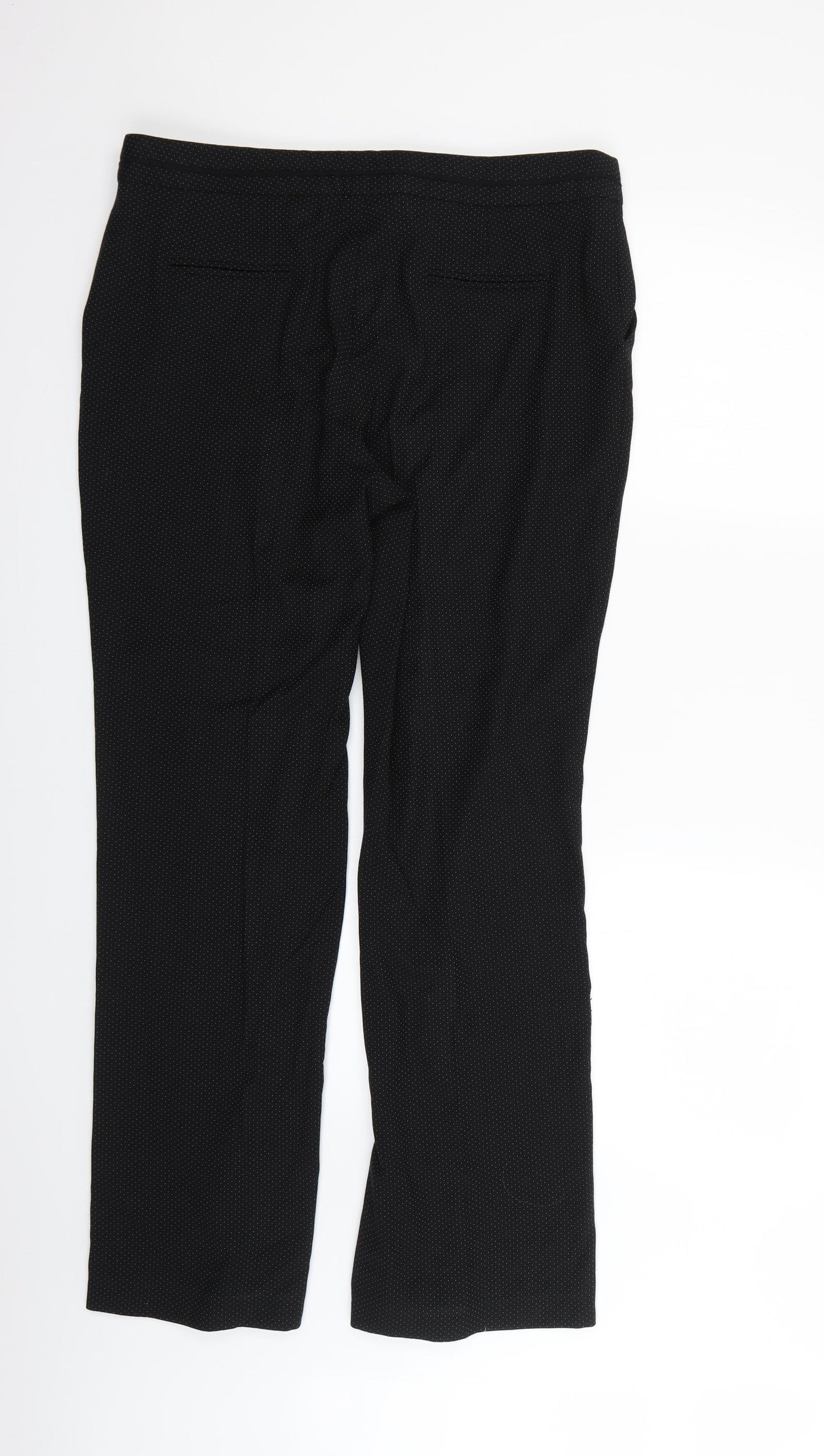 NEXT Womens Black Polka Dot  Trousers  Size 14 L28 in
