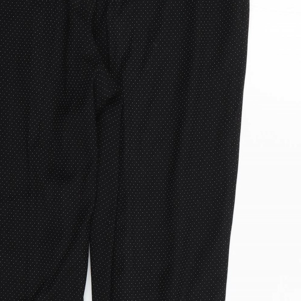 NEXT Womens Black Polka Dot  Trousers  Size 14 L28 in