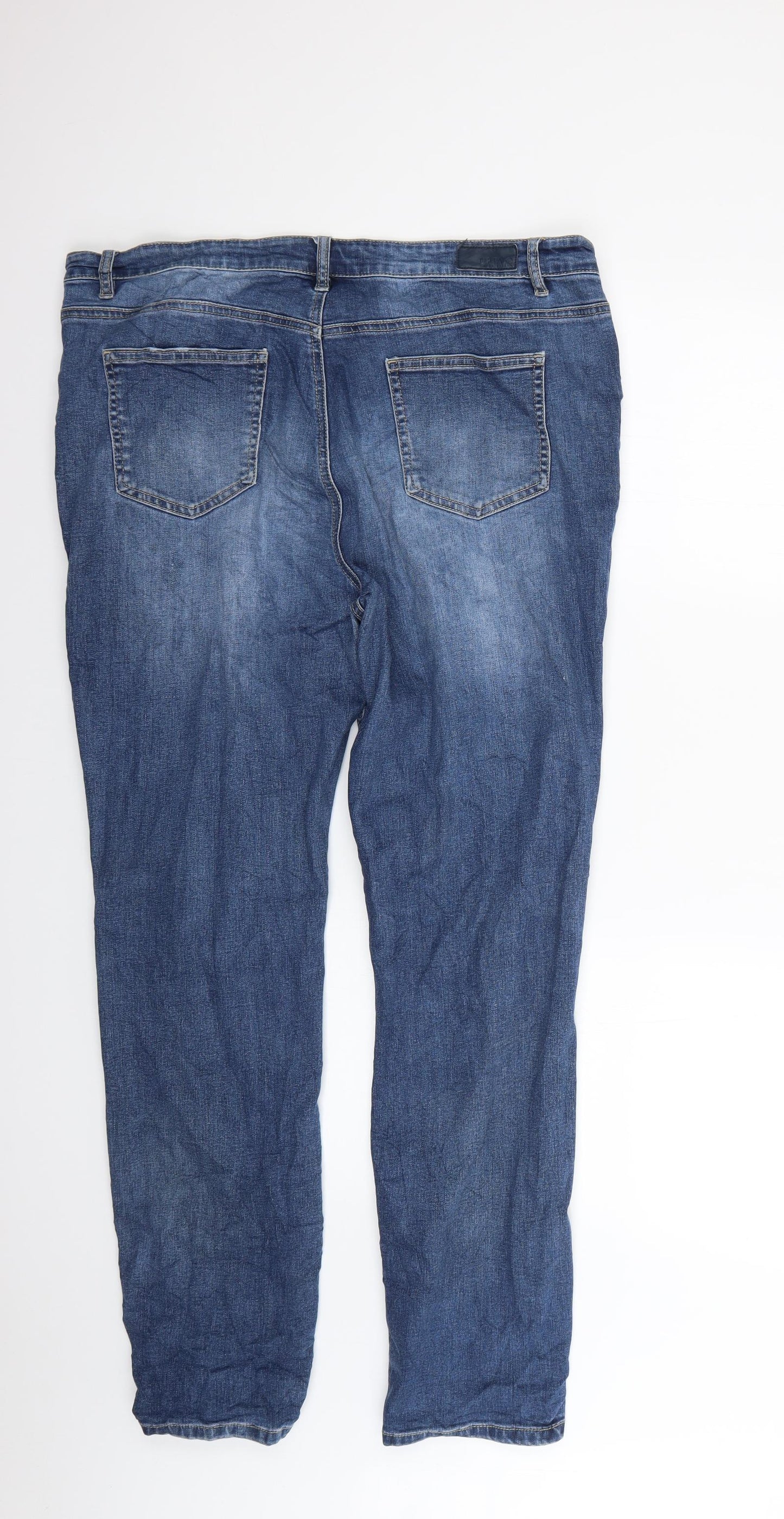 Buffalo Womens Blue   Straight Jeans Size 14 L28 in