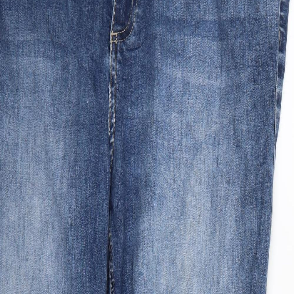 Buffalo Womens Blue   Straight Jeans Size 14 L28 in