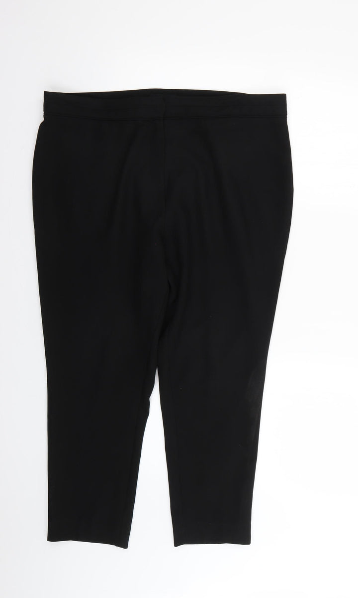 F&F Womens Black Trousers Size 16 L22 in