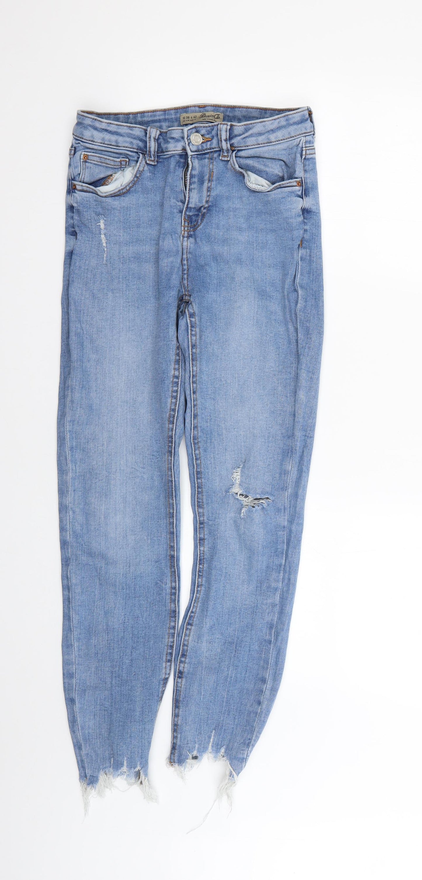 Denim & Co. Womens Blue   Skinny Jeans Size 10 L25 in