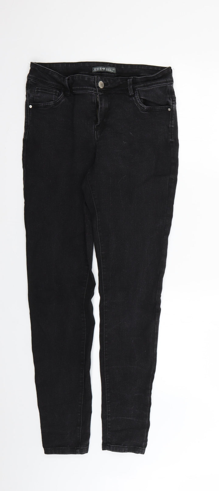 Denim & Co. Womens Black Skinny Jeans Size 14 L27 in