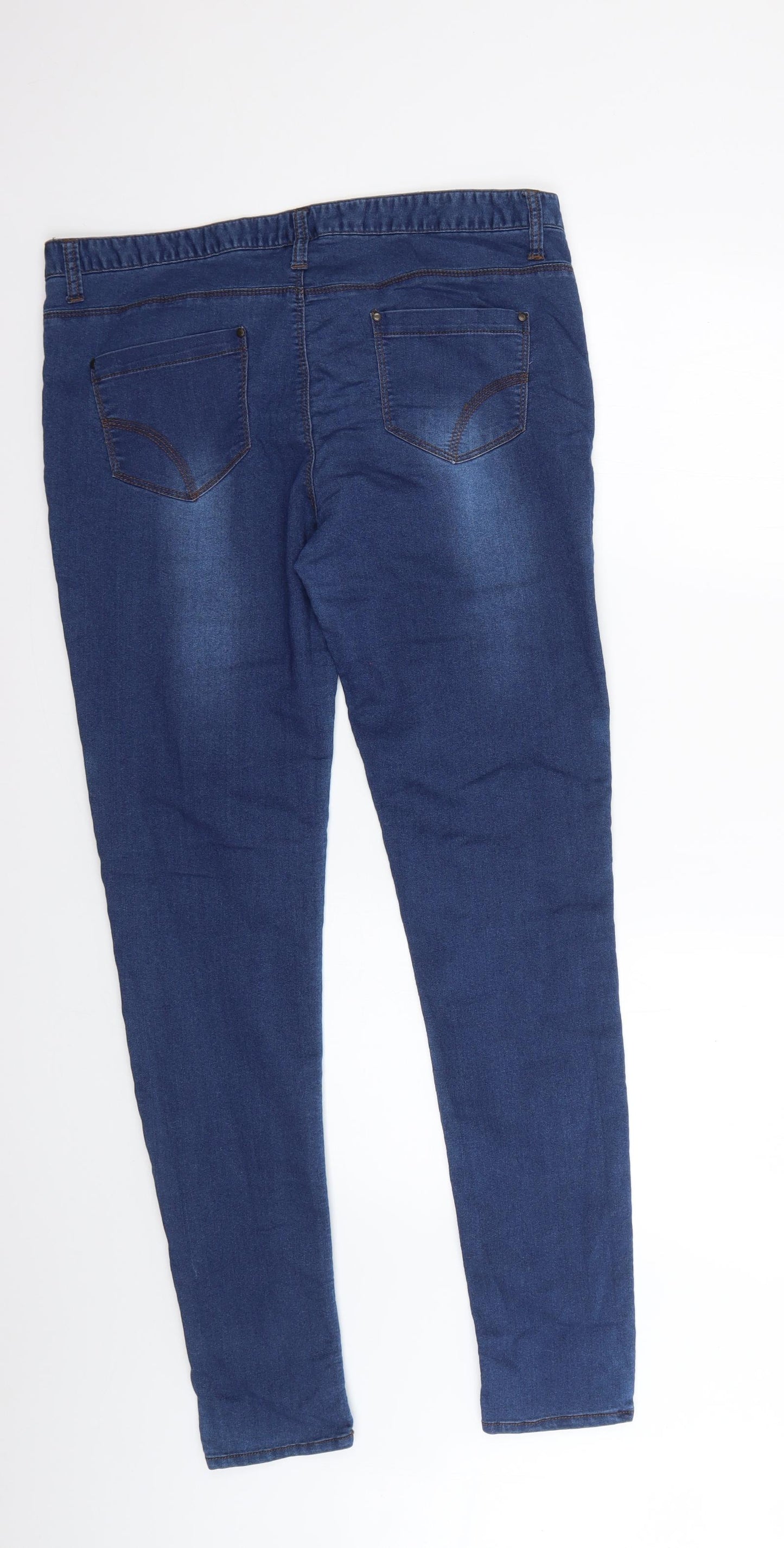 Denim & Co. Womens Blue   Jegging Jeans Size 16 L28 in