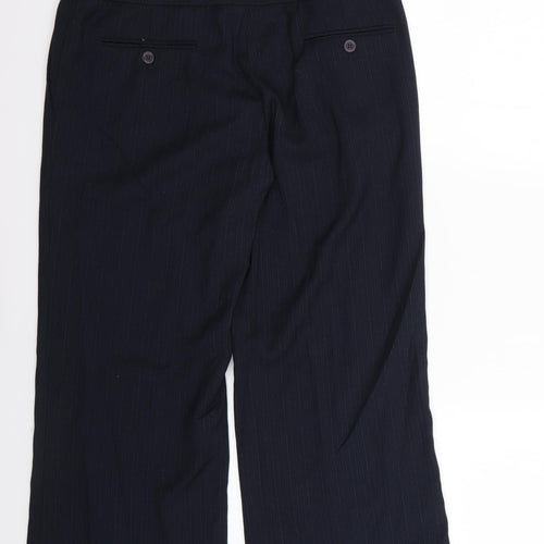 NEXT Womens Blue Striped  Trousers  Size 10 L26 in