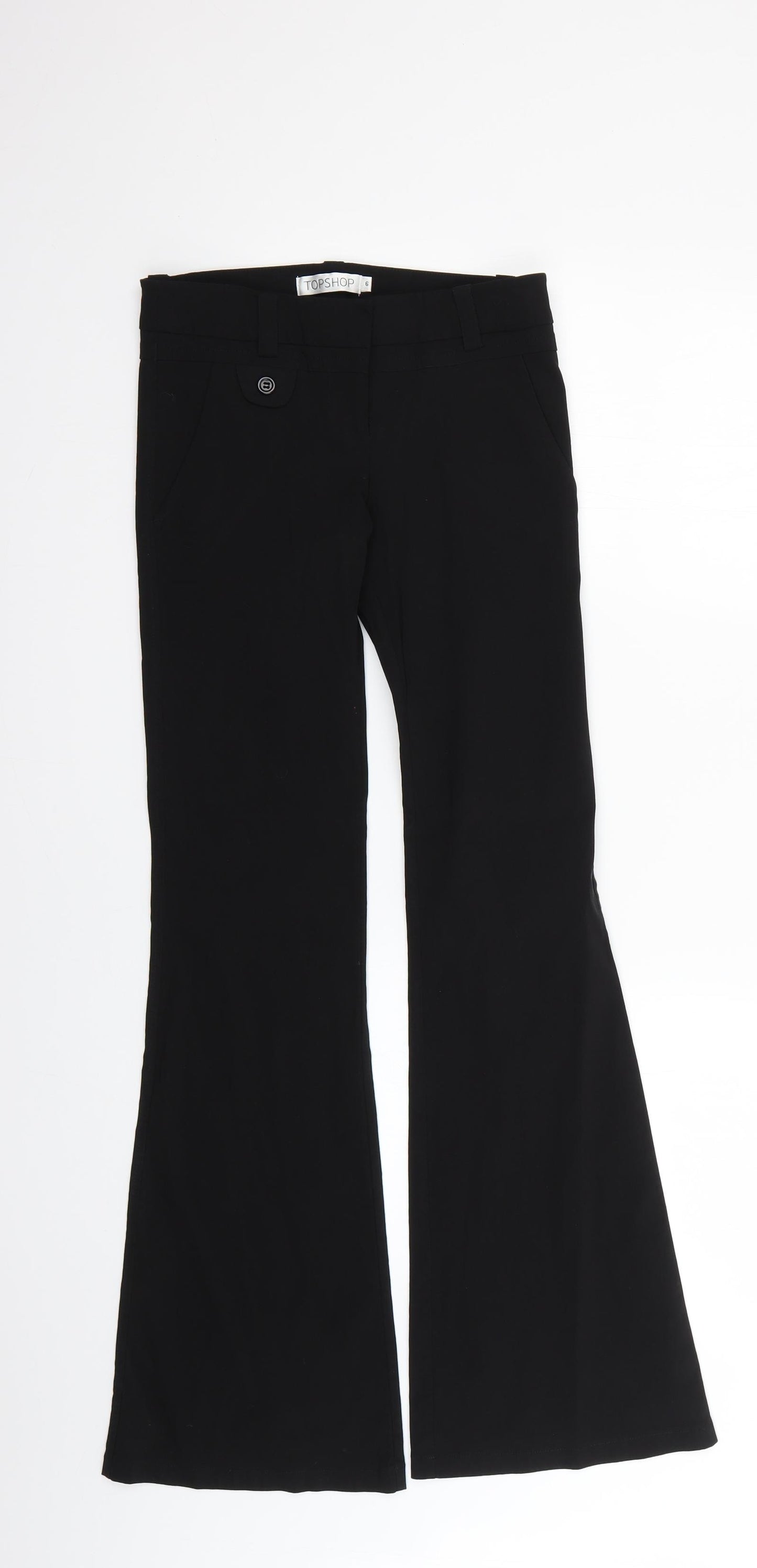 Topshop Womens Black   Trousers  Size 6 L29 in