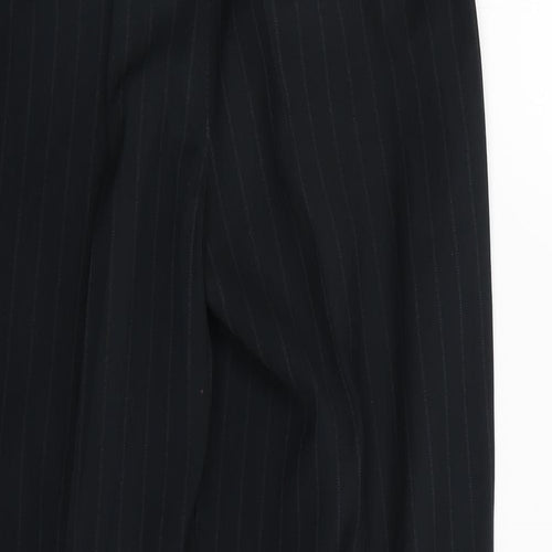 Marks and Spencer Womens Black Striped  Trousers  Size 10 L25 in