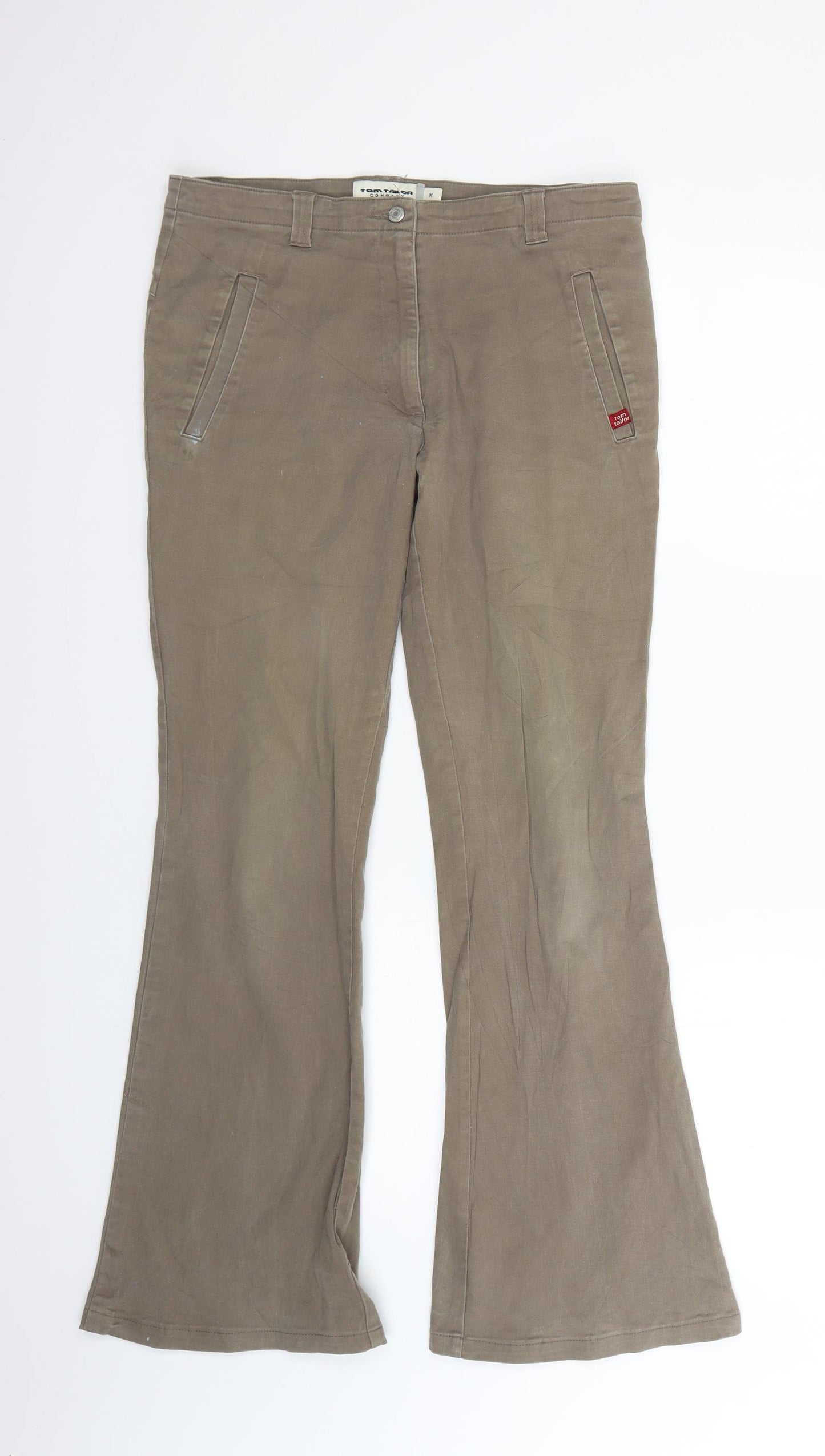 TOM TAILOR Womens Green   Flared Jeans Size M L27 in