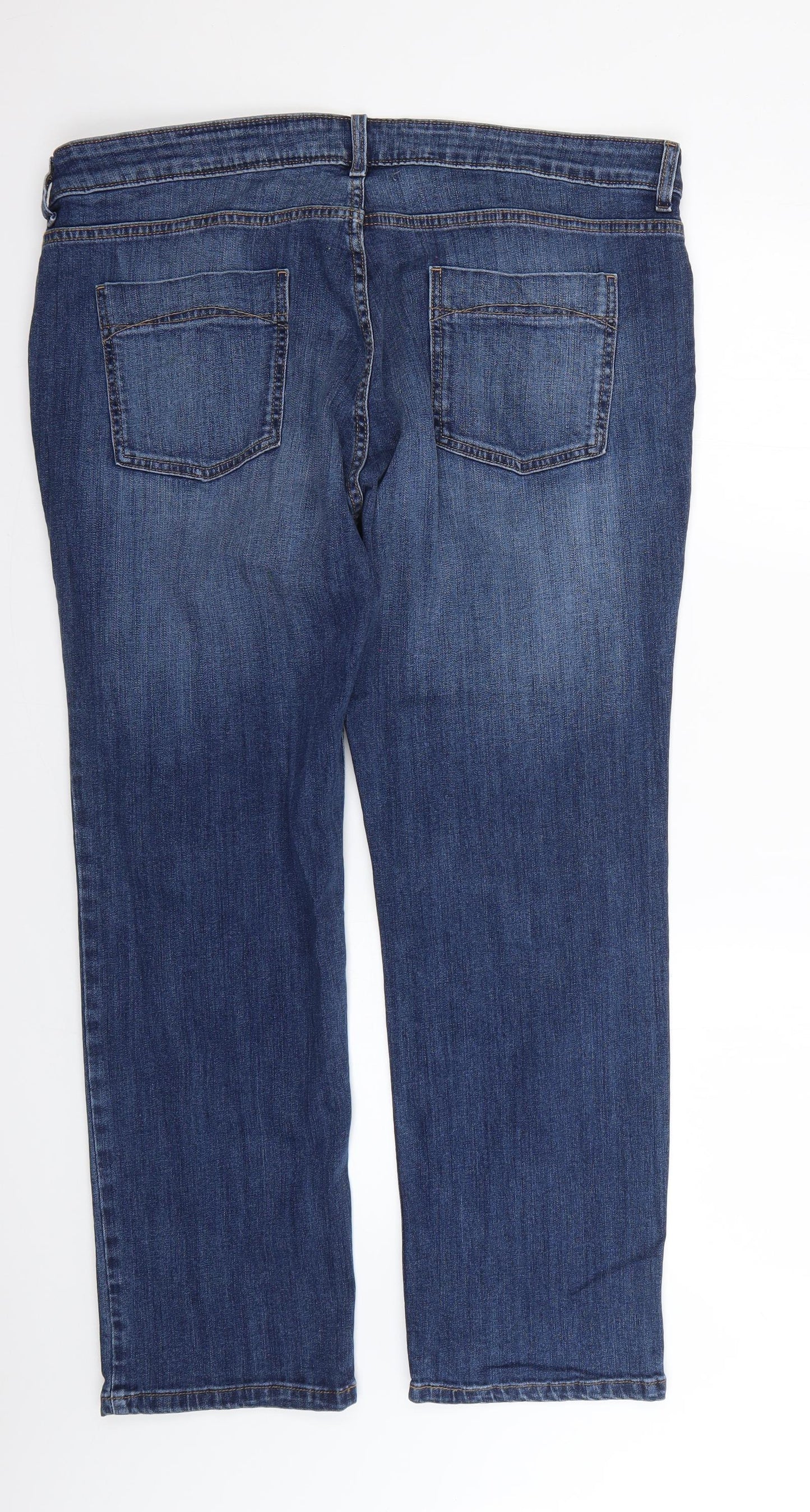 Marks and Spencer Womens Blue   Straight Jeans Size 20 L27 in