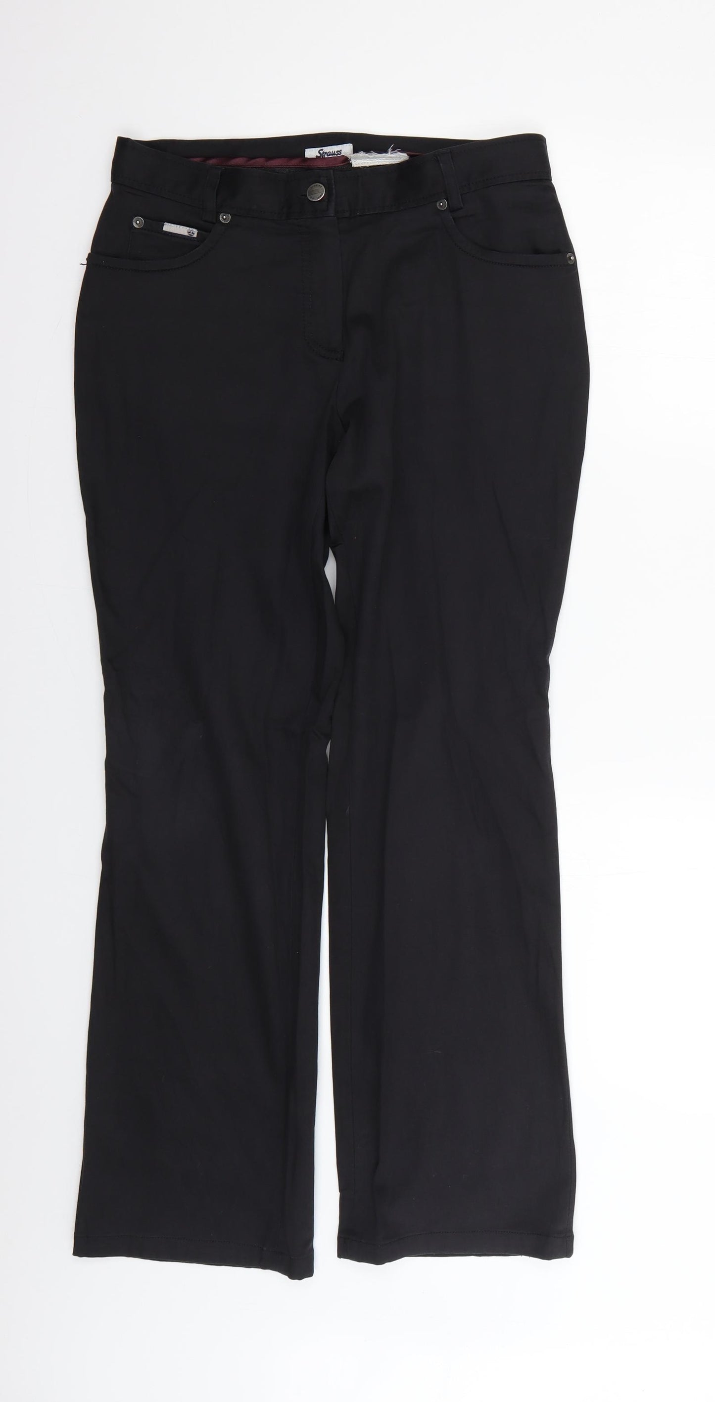 straus  Womens Black   Trousers  Size 10 L28 in