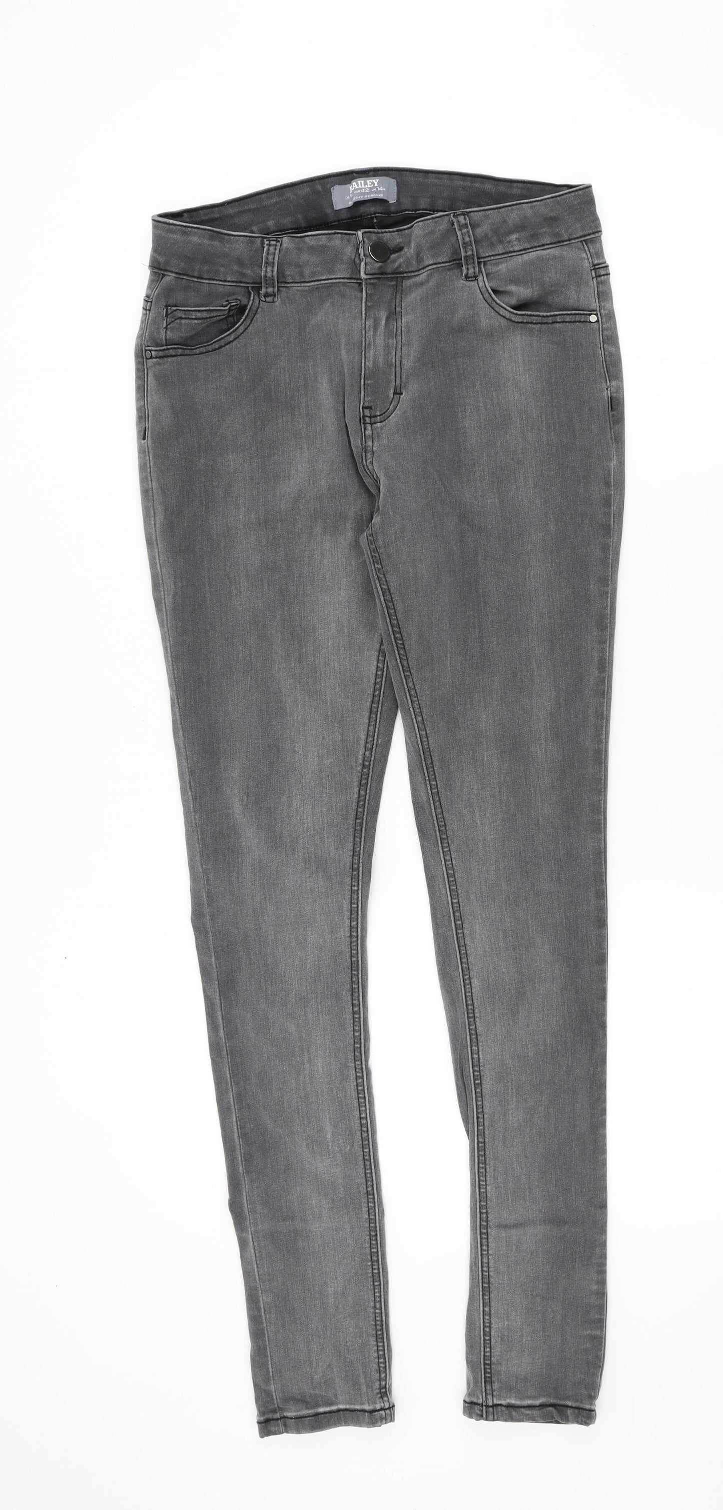 Dorothy Perkins Womens Grey   Skinny Jeans Size 14 L30 in