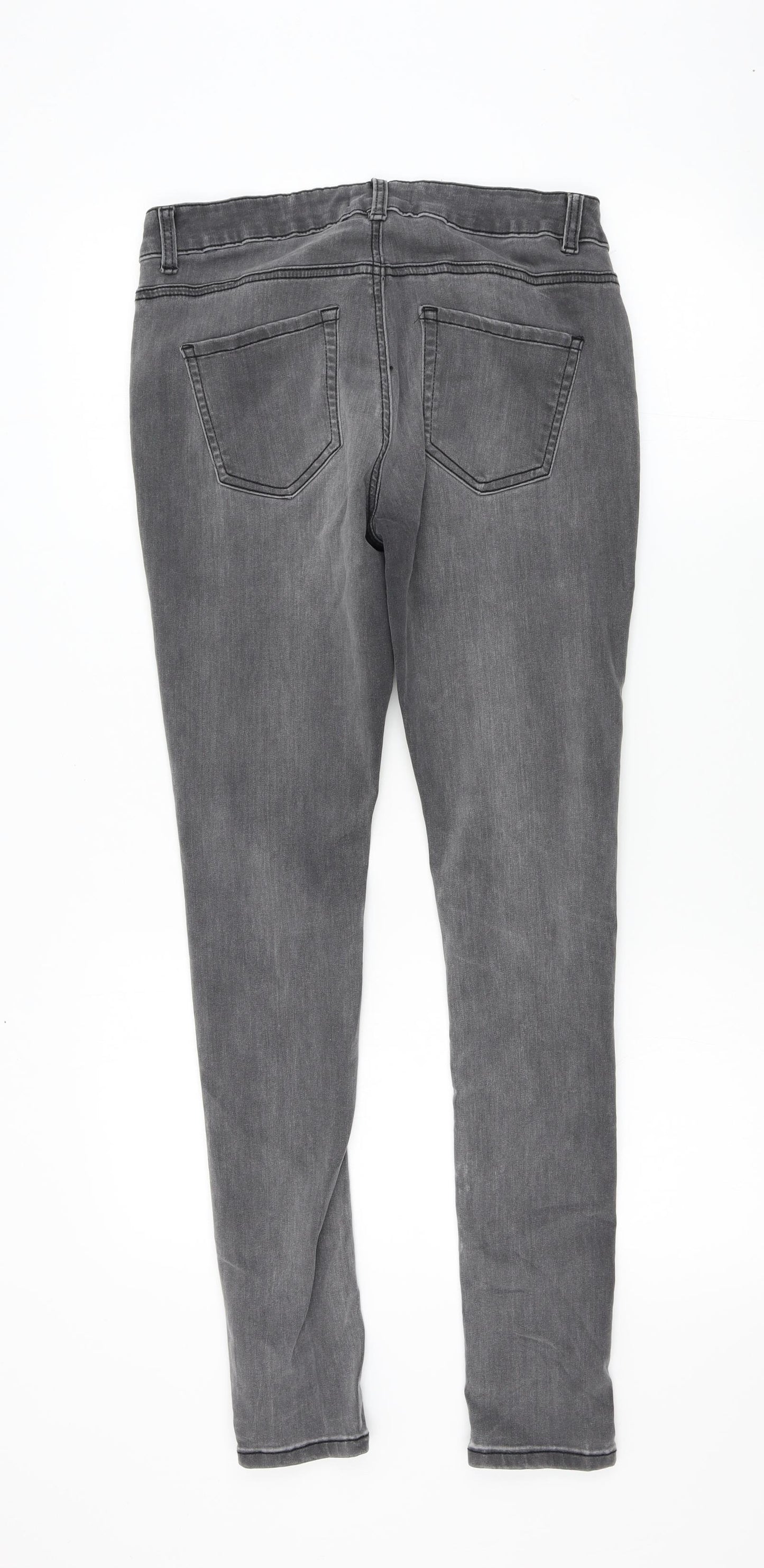 Dorothy Perkins Womens Grey   Skinny Jeans Size 14 L30 in