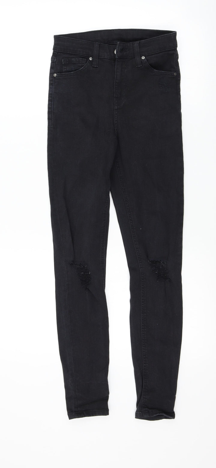 Topshop Womens Black Skinny Jeans Size 26 L32 in