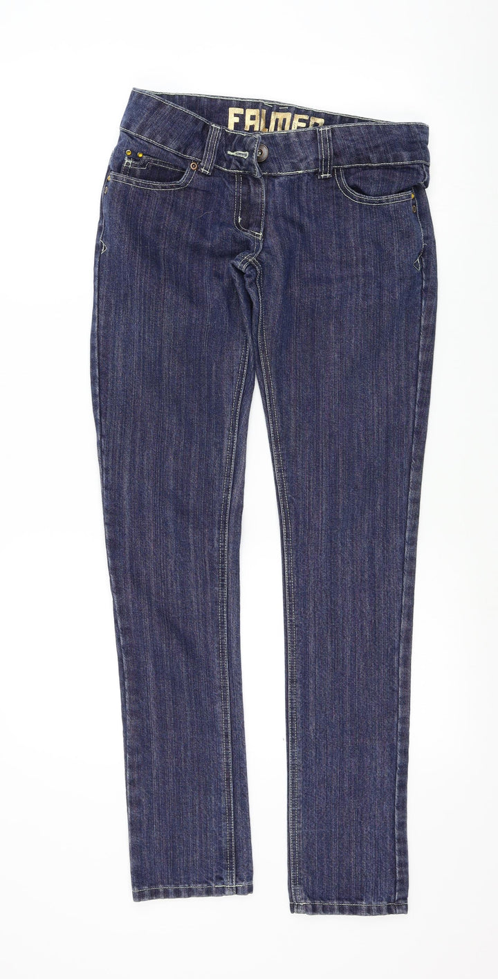 Falmer Womens Blue Straight Jeans Size 8 L33 in