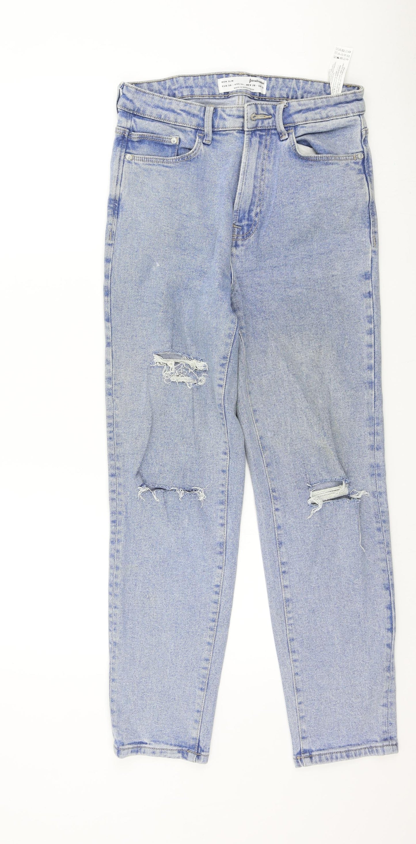 Astradivarius Womens Blue   Mom Jeans Size 10 L28.5 in