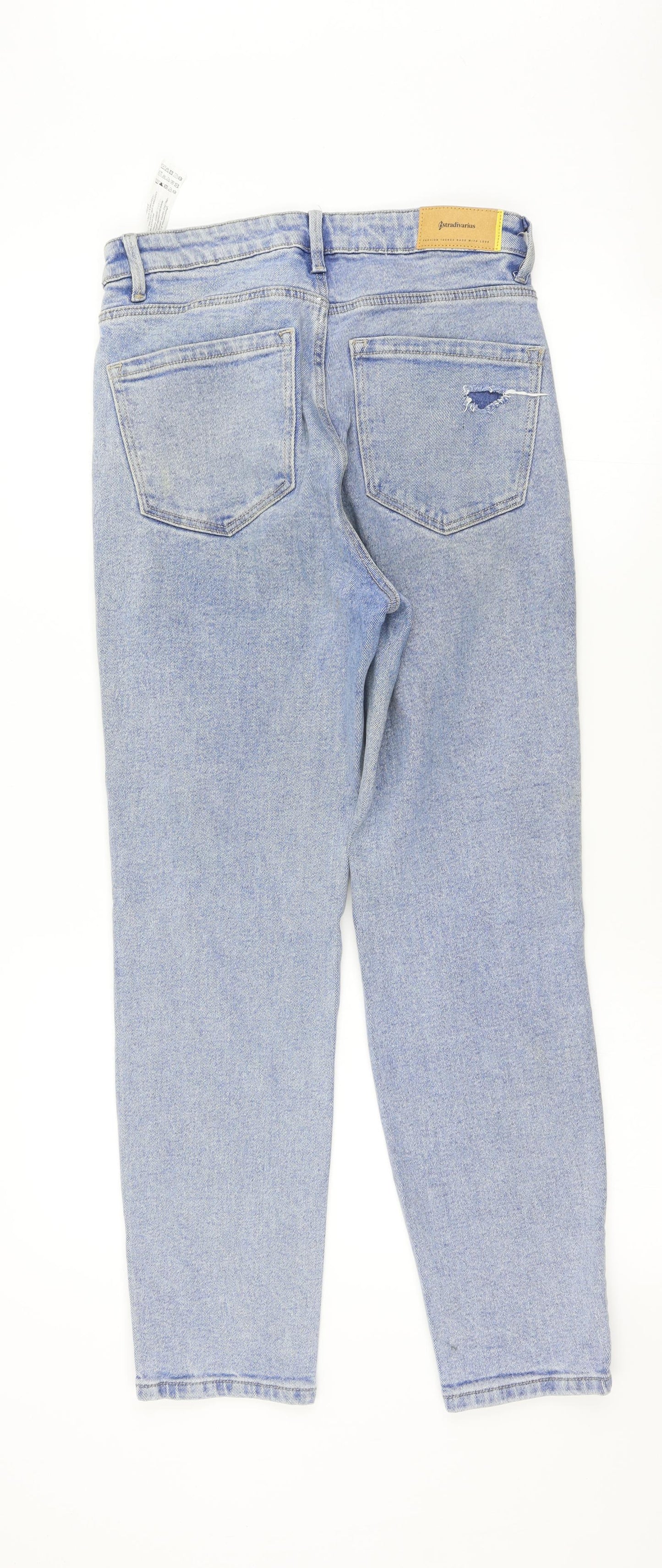 Astradivarius Womens Blue   Mom Jeans Size 10 L28.5 in