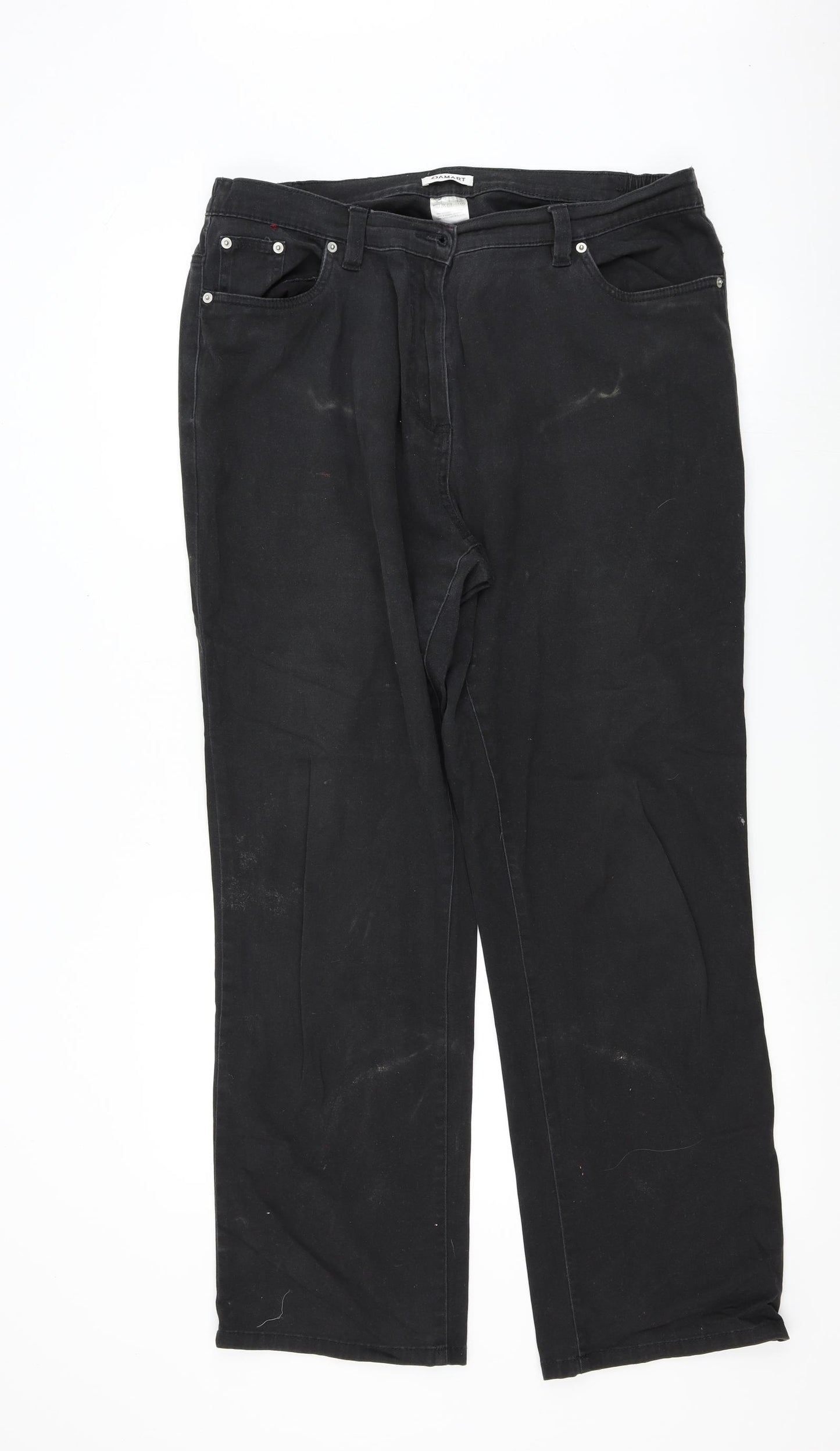 Damart Womens Black   Straight Jeans Size 18 L30 in