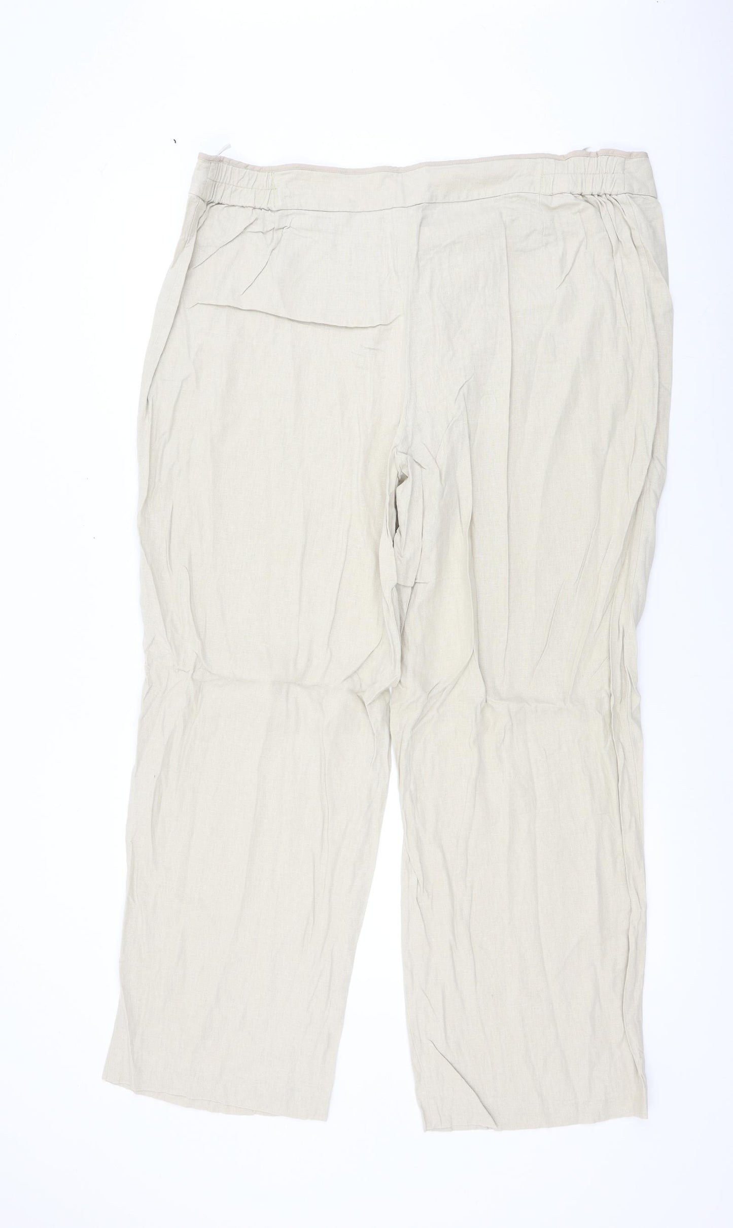Marks and Spencer Womens Beige   Trousers  Size 22 L29.5 in