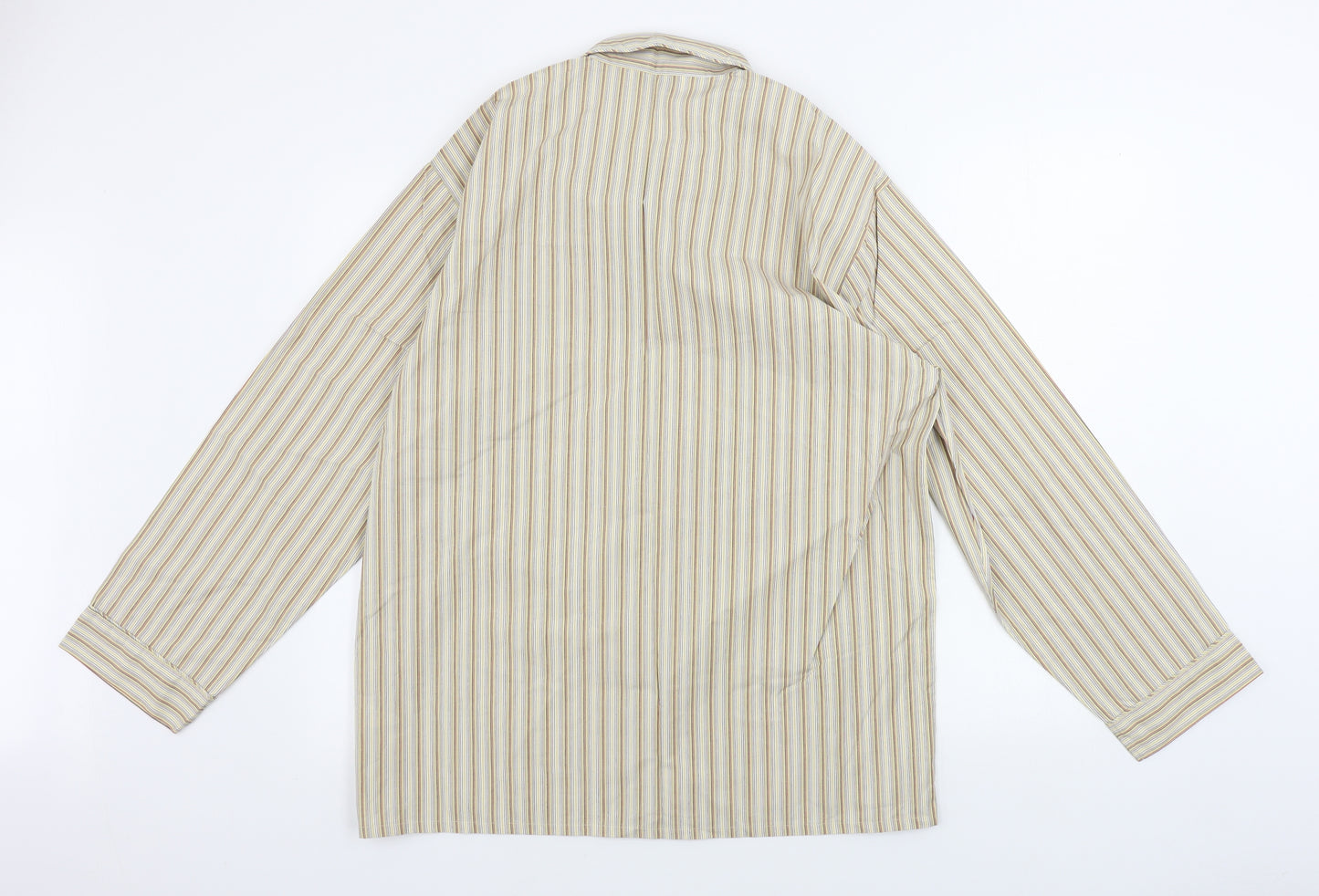 Marks and Spencer  Mens Beige Striped   Pyjama Top Size M