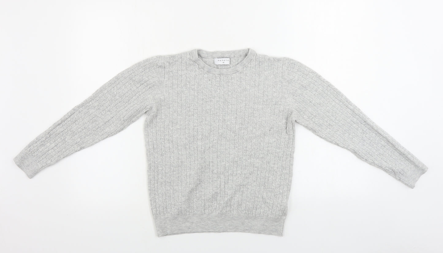 Papaya  Womens Grey   Pullover Jumper Size 14