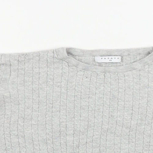 Papaya  Womens Grey   Pullover Jumper Size 14