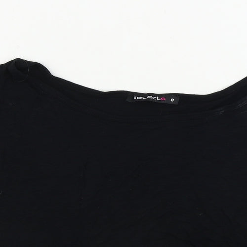 Select Womens Black   Basic T-Shirt Size 8