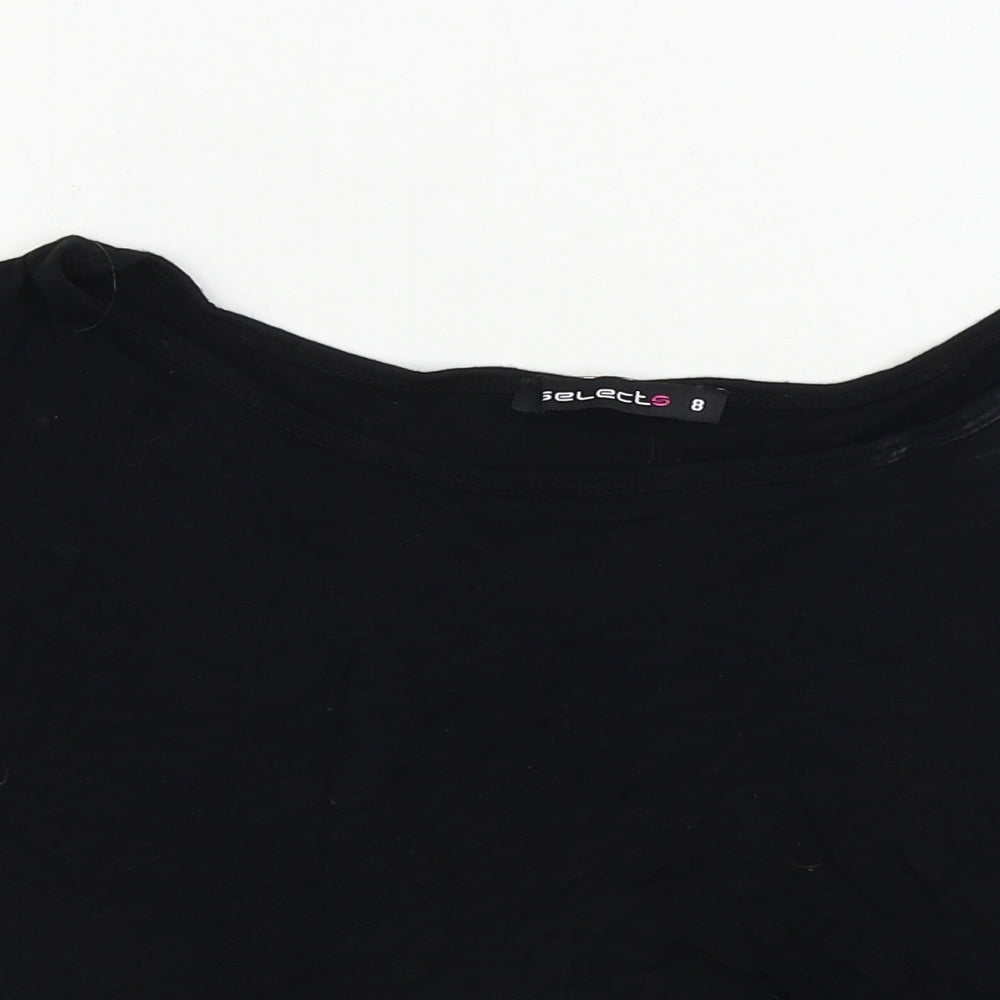 Select Womens Black   Basic T-Shirt Size 8