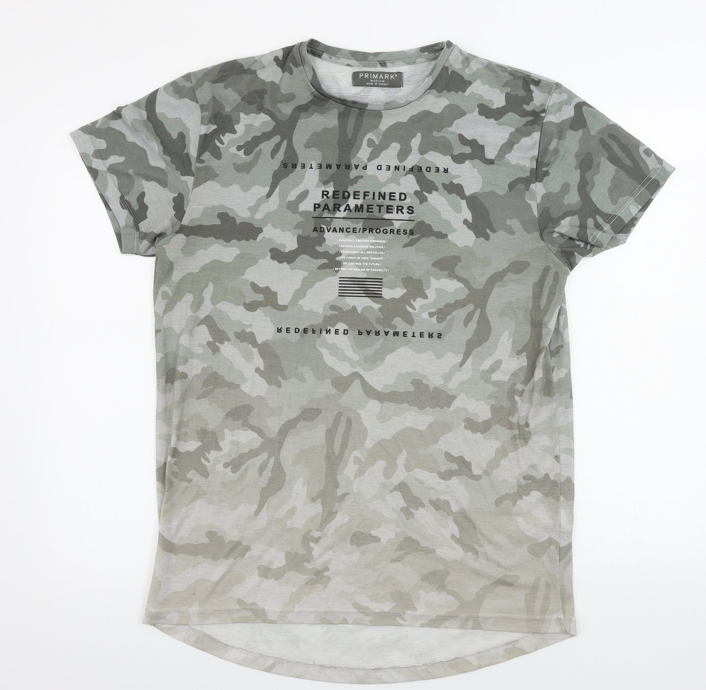Primark  Mens Green Camouflage   T-Shirt Size M