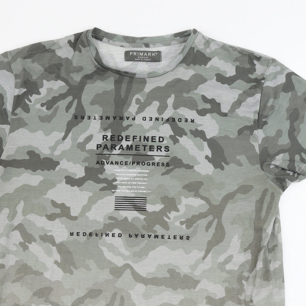 Primark  Mens Green Camouflage   T-Shirt Size M