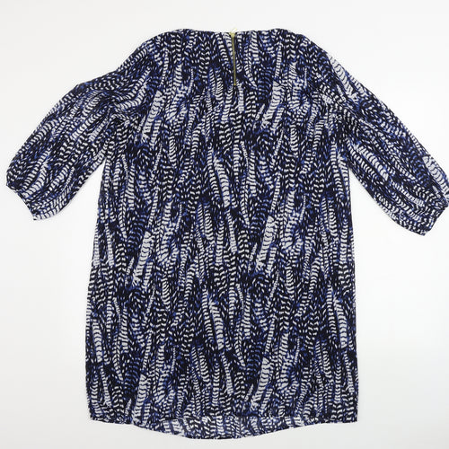 H&M  Womens Blue Animal Print  A-Line  Size 10