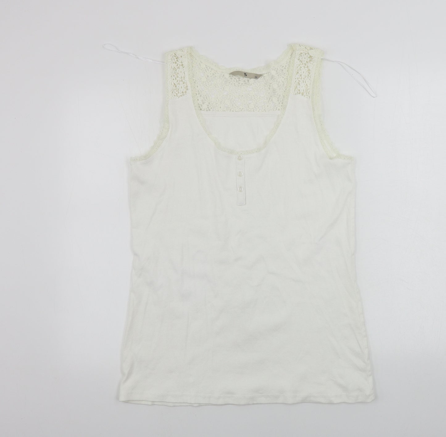 TU Womens White   Basic Tank Size 22