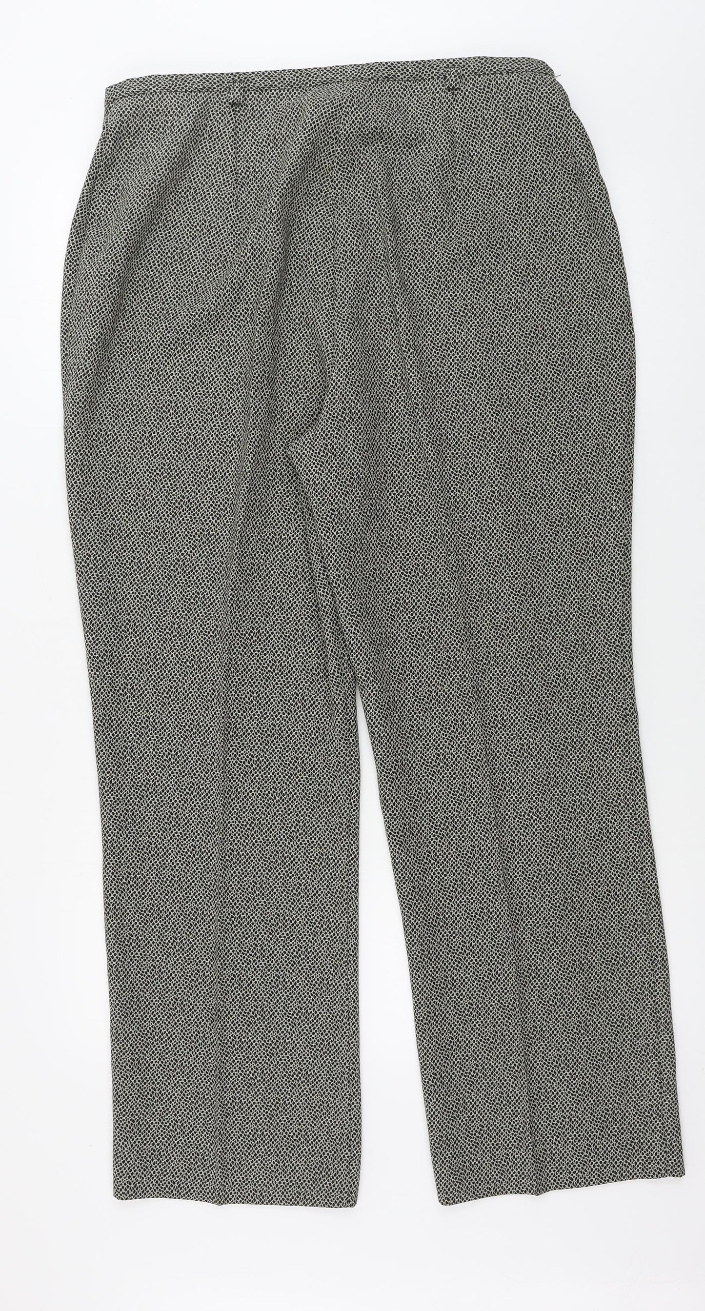 Authentic Womens Beige Animal Print  Trousers  Size 18 L29 in