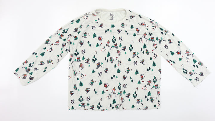 love to lounge         Womens White   Pullover Jumper Size 14