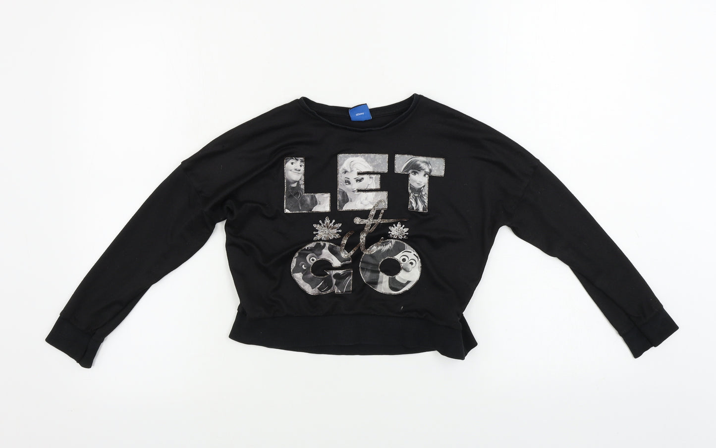 George Girls Black   Basic T-Shirt Size 8-9 Years