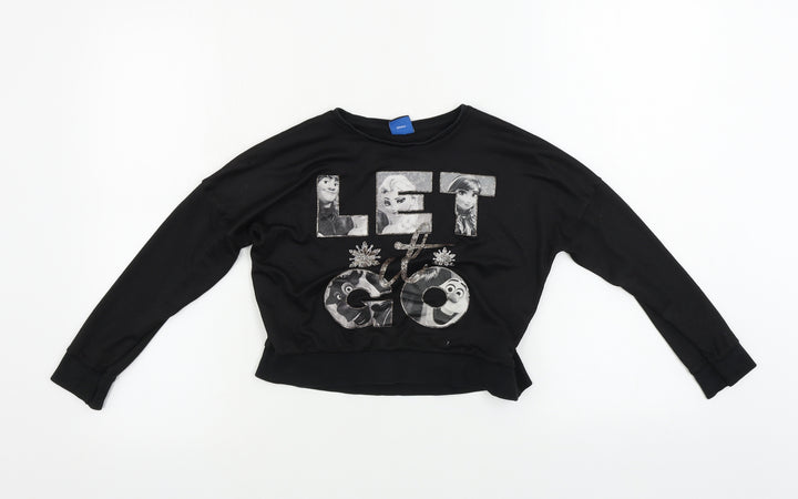 George Girls Black   Basic T-Shirt Size 8-9 Years