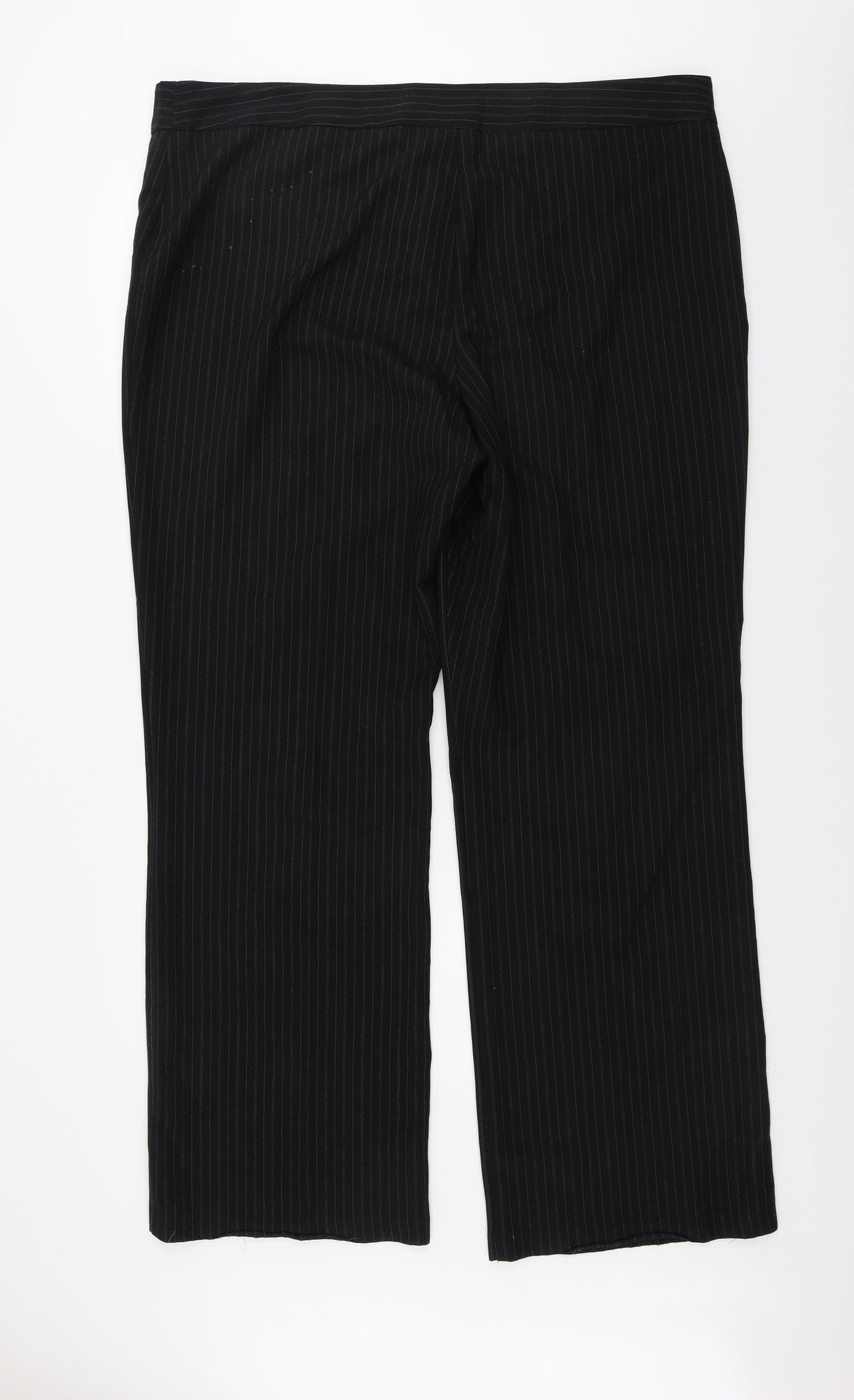 George  Womens Black Striped  Trousers  Size 20 L32 in