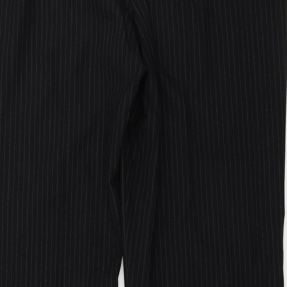 George  Womens Black Striped  Trousers  Size 20 L32 in