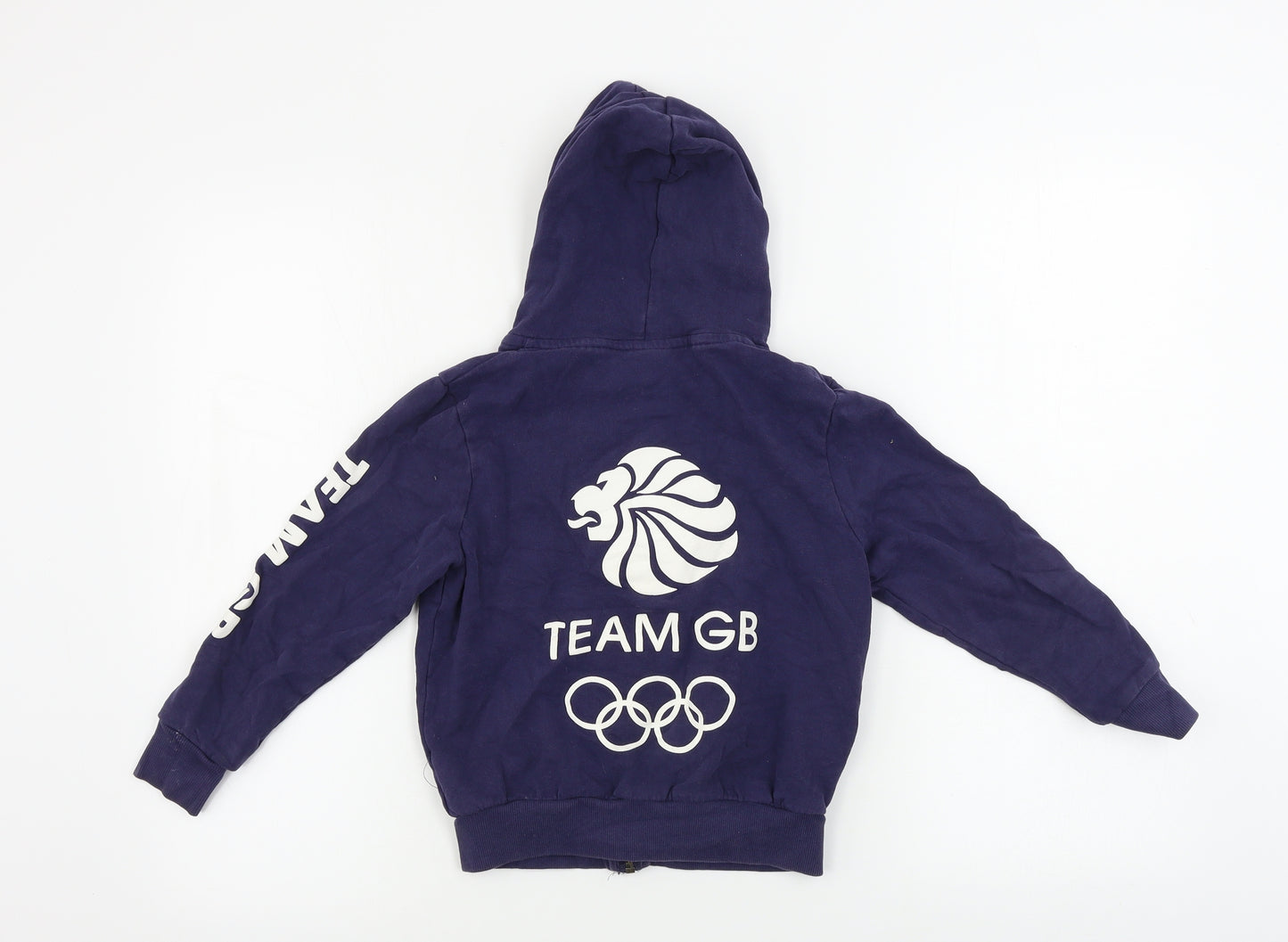 Team GB  Boys Blue   Full Zip Hoodie Size 7-8 Years
