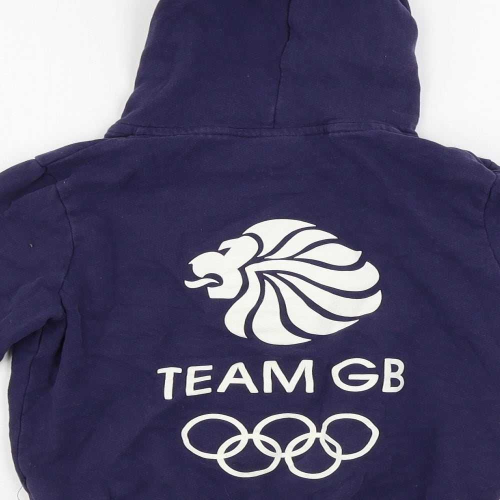 Team GB  Boys Blue   Full Zip Hoodie Size 7-8 Years