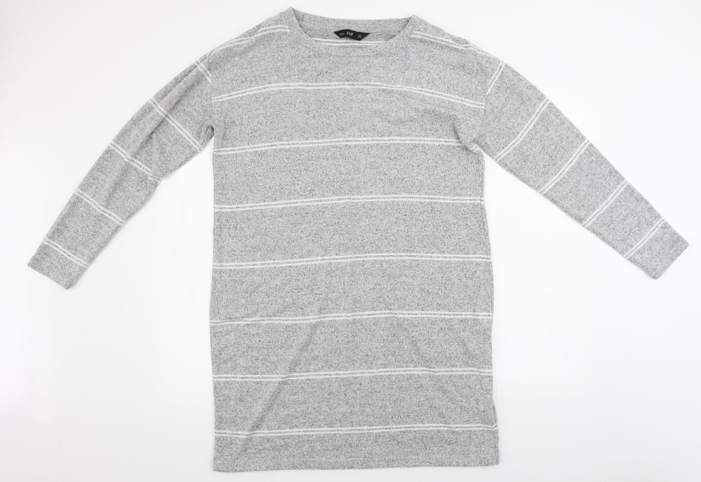Atmosphere Womens Grey Striped  A-Line  Size 14