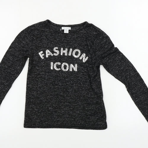 Primark Girls Black   Pullover Jumper Size 9-10 Years