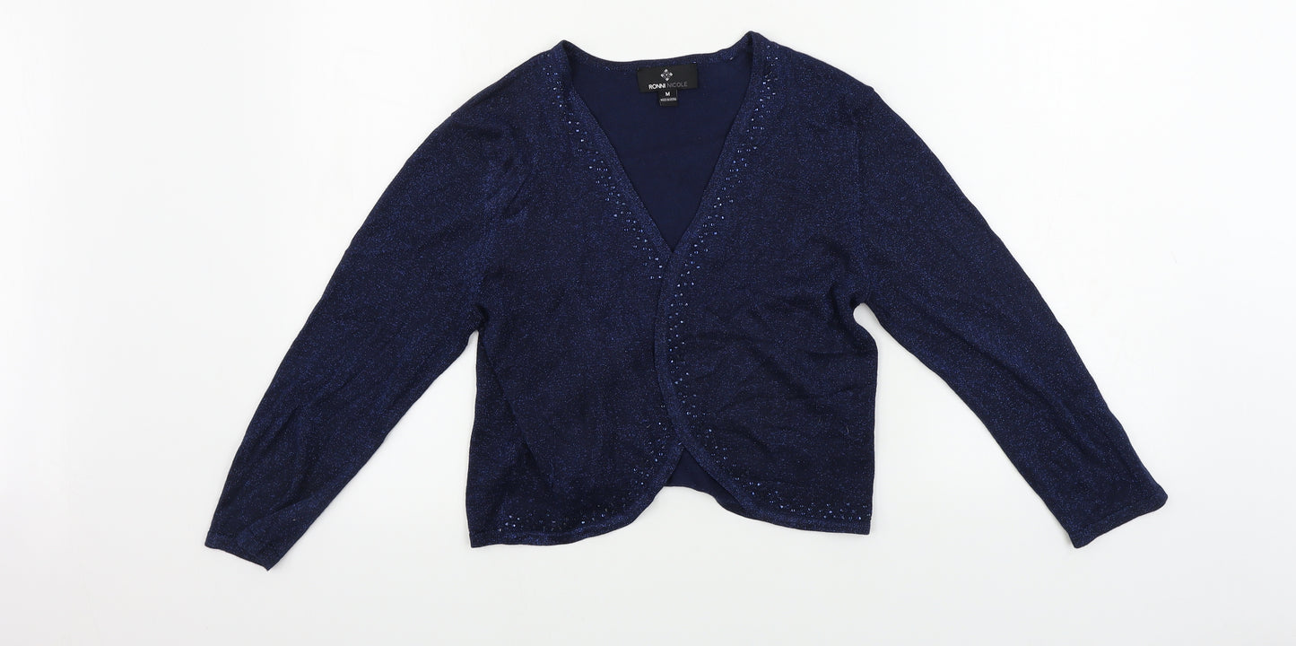Ronni Nicole  Womens Blue   Cardigan Jumper Size M