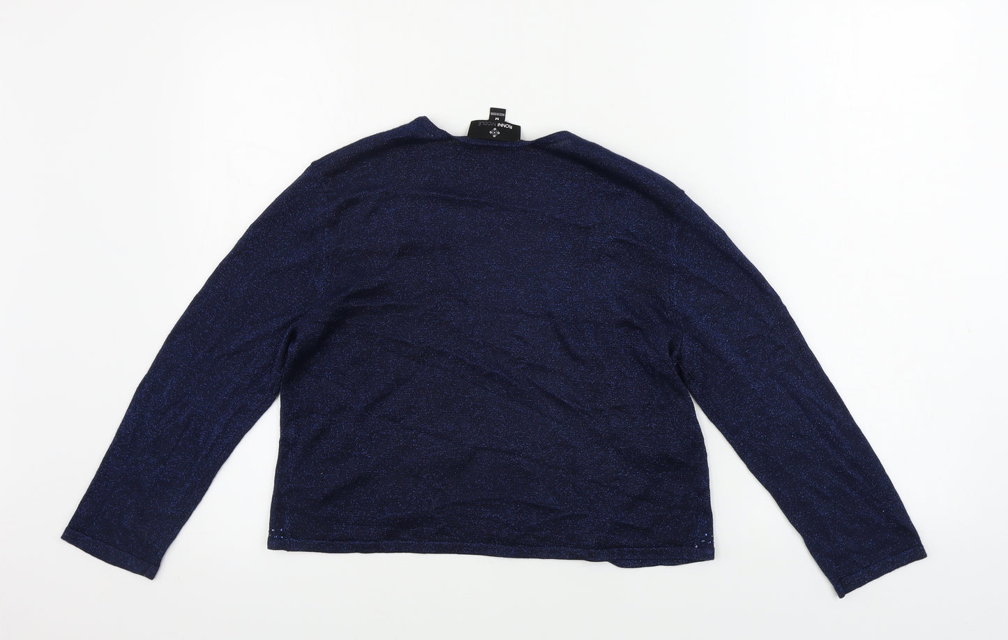 Ronni Nicole  Womens Blue   Cardigan Jumper Size M