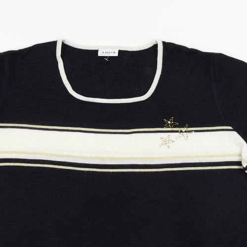 LUCIA Womens Blue   Pullover Jumper Size 18