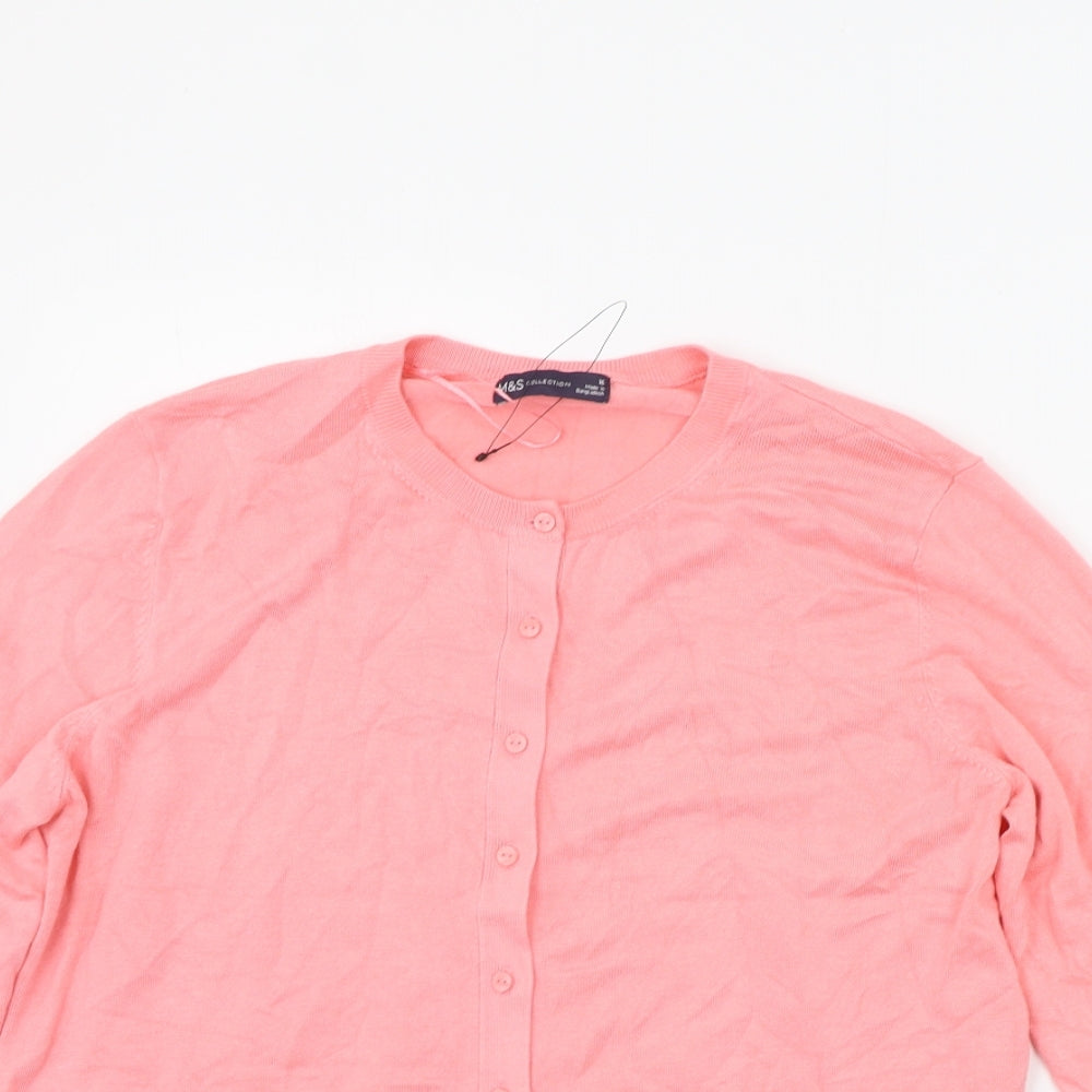Marks and Spencer Womens Pink   Cardigan Jumper Size 16