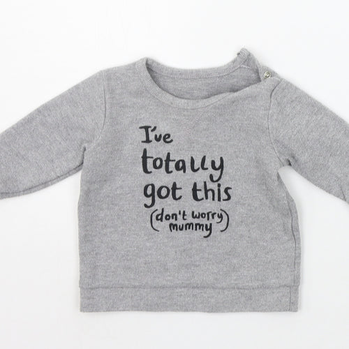George Baby Grey   Pullover Jumper Size 3-6 Months