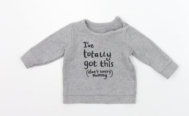 George Baby Grey   Pullover Jumper Size 3-6 Months