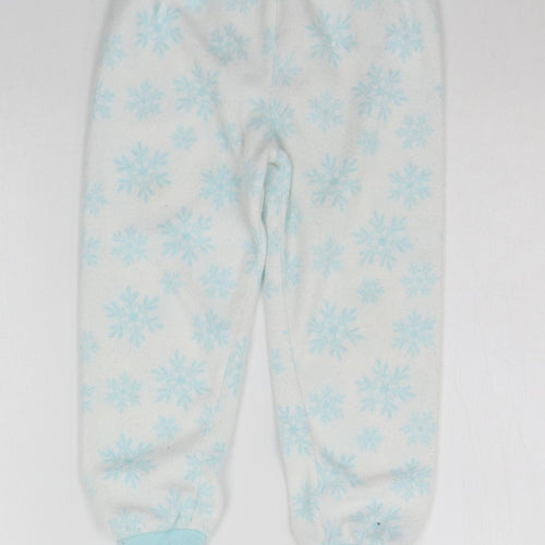 Primark Girls White Geometric  Top Pyjama Pants Size 4-5 Years  - STARS