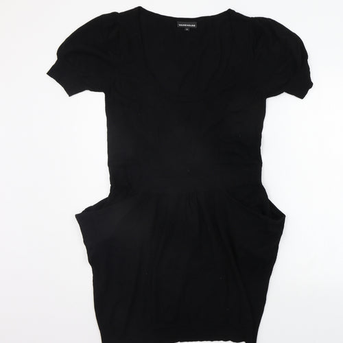 Warehouse Womens Black   Pullover Jumper Size 14