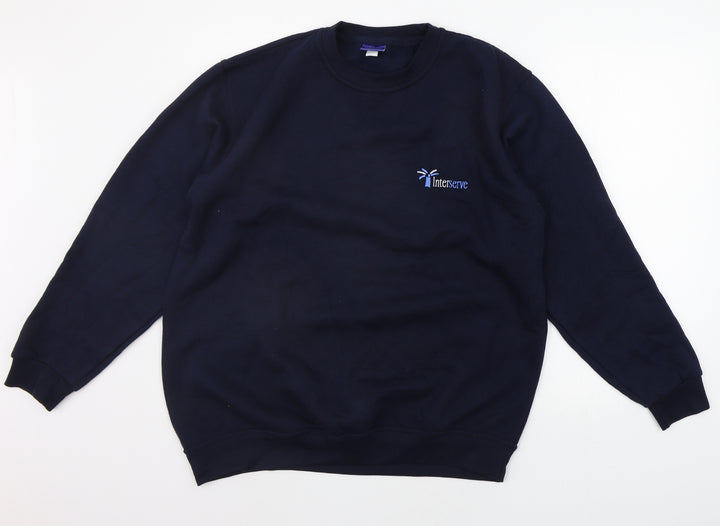 Uneek Mens Blue Pullover Jumper Size L